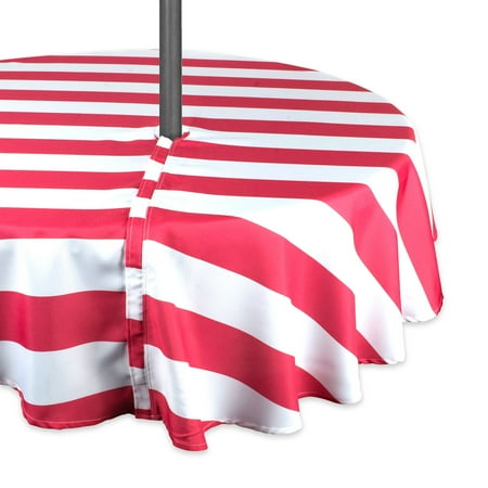 Dii 52 Round Spill Proof And Waterproof Outdoor Tablecloth With Dii 52 Round Spill Proof And Waterproof Outdoor Tablecloth With Zipper Umbrella Hole