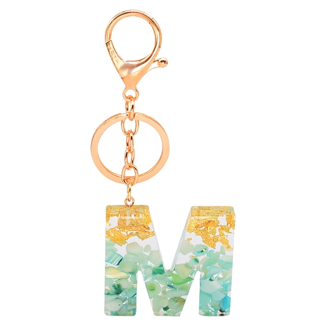 Wijhcboe 2025 Personalized Resin Translucent Keychain Wrist Lanyards for Keys Creative Letter Color Pendant Lanyard Rings And Clips Keychain Key Wristband Womens Slim Wallet Womens Key Ring