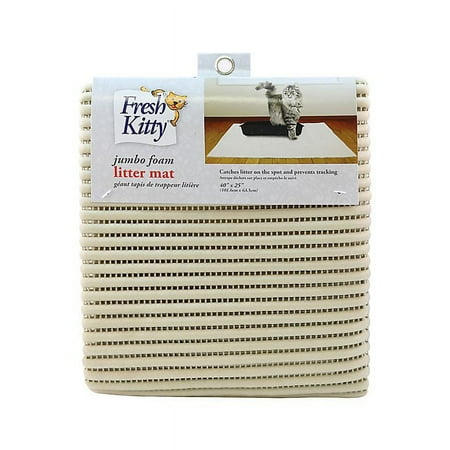 UPC: 0604142090273 | Fresh Kitty Jumbo Litter Mat in Tan