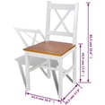 thumbnail image 4 of vidaXL Dining Chairs 6 pcs White Pinewood, 4 of 4
