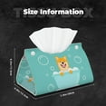 thumbnail image 4 of Kdxio Dogs Loves Bath Print Tissue Box Cover,Modern PU Leather Rectangular Tissue Box Holder for Bathroom Living Room Bedroom Office Desk Car Home, 4 of 6