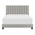 thumbnail image 3 of Modern Fabric Upholstered 60" Queen Bed in Grey, 3 of 7