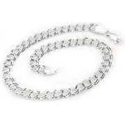 SILVER INSANITY 5mm Small Sterling Silver 6" Double Link Chain Charm Bracelet, Child Size