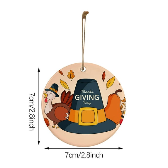 JeashCHAT Christmas Decorations Indoor Christmas Ornaments 5PC Ornament Fall Thanksgiving Turkey Wooden Wedding Party Decor