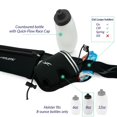 thumbnail image 4 of Fitletic Cinturón de hidratación para correr con botellas de agua para hombres y mujeres – 2 botellas de agua para correr de flujo rápido de 8 oz, diseño patentado sin rebote, bolsa resistente al agua, 4 of 5
