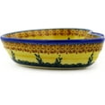 thumbnail image 3 of Polish Pottery 6¼-inch Heart Shaped Bowl (Poppy Love Theme) Signature UNIKAT Hand Painted in Boleslawiec, Poland + Certificate of Authenticity, 3 of 6