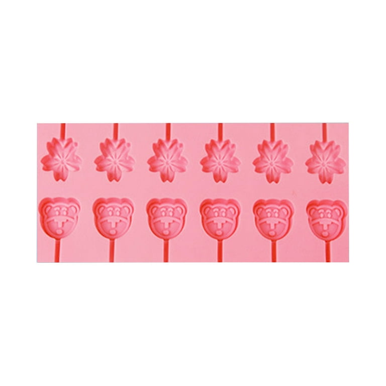 Feiona Silicone Lollipop Mold Hard Candy Lollipop Sucker Mold Chocolate Molds Flower Shaped (European Food Grade Silicone, Easy Release), Size: 23.8, Other