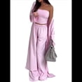 thumbnail image 2 of Conjunto Deportivo de Piezas para Mujer, de Otoño, para Estar en Casa, con Camiseta de Larga y Pantalón Deportivo de Cintura Alta Rosa M, 2 of 10