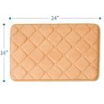thumbnail image 3 of Juego de alfombrillas de baño de espuma viscoelástica, gruesas, suaves y absorbentes, con contorno para inodoro, antideslizantes, de secado rápido, 40,6 x 60,9 cm, color camello, 3 of 8