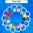 thumbnail image 1 of 14 Uds. Pinzas para la nariz de natación de silicona impermeables de Color aleatorio, pinzas para la nariz para buceo, surf, natación, para adultos y niños, 1 of 8