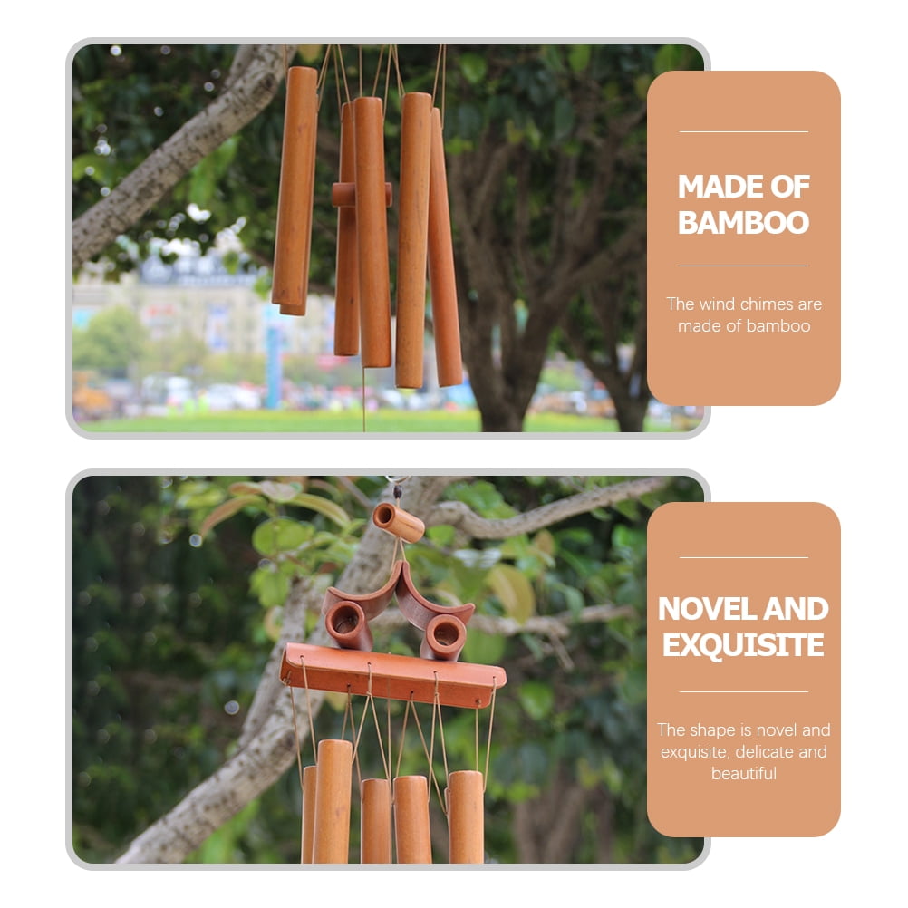 FRCOLOR Chime Hanging Wind Chime Outdoor Windchime Bamboo Wind Bell Decor