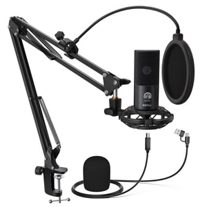 Fifine T669 USB Studio Microphone Kit with Boom Arm