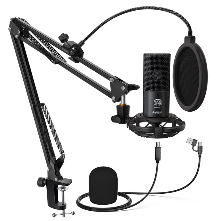 Fifine T669 USB Studio Microphone Kit with Boom Arm photo 1