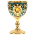thumbnail image 1 of Cáliz medieval vintage, copa de chupito de metal retro, copa de vino decorativa, copa de agua bendita para uso ceremonial de Halloween, 1 of 7