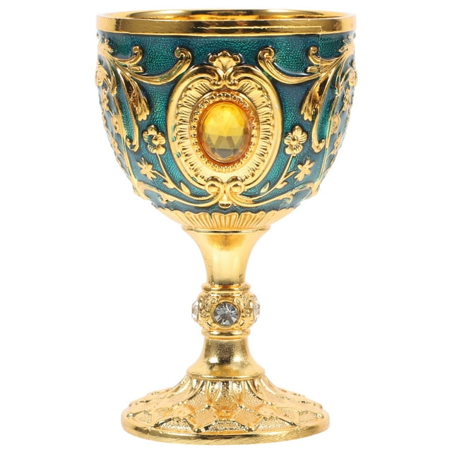 Cáliz medieval vintage, copa de chupito de metal retro, copa de vino decorativa, copa de agua bendita para uso ceremonial de Halloween