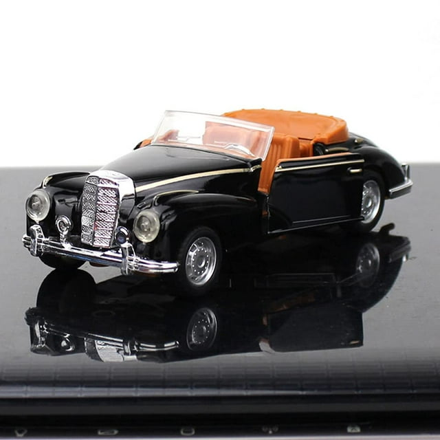 Modelo vintage de coche Zerodeko de aleación fundido a presión, negro clásico, 12,5 cm