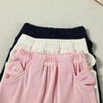 thumbnail image 4 of FINALGANG Baby 3 Pack Ribbed Harem Pants Girls Boys Solid Color Elastic Waist Soft Stretchy Trousers With Pockets For Toddler Daily Wear Play Classic Bottoms, 4 of 5