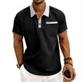 thumbnail image 6 of TKKCS Mens Polo Shirts with Pockets Short Sleeve- Moisture Wicking Performance Casual Summer Golf Shirts Black Size 3XL, 6 of 8