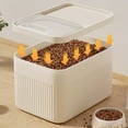 thumbnail image 5 of Airtight 30 Lb Pet Food Storage Container with Measuring Cup, Bpa-Free Plastic Dog Cat Treat Bin, Stackable Portable Pantry Organizer for Kitchen, Bird Seed, Flour, Rice, A 30L Rice Bucket, 5 of 6