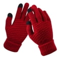 thumbnail image 3 of Guantes de invierno para mujer, guantes de pantalla táctil tejidos, antideslizantes, cálidos y gruesos con forro polar para mujer, 3 of 6
