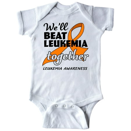 

Inktastic We ll Beat Leukemia Together- Leukemia Awareness Gift Baby Boy or Baby Girl Bodysuit
