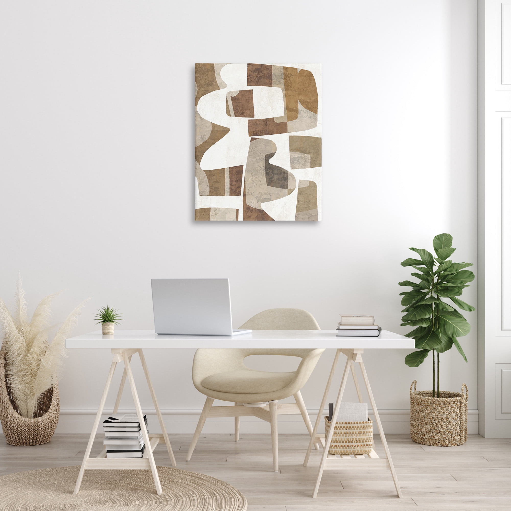 Stupell Industries Wavy Southwestern Shapes Abstract Painting Gallery Wrapped Canvas Art Print Wall Art, 30 x 40