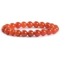 thumbnail image 1 of Angelstones Red Dragon Skin Agate 8mm Round Beads Stretch Bracelet 7" Unisex, 1 of 2