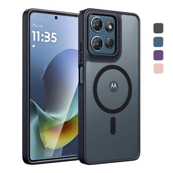 NJJEX For Motorola Moto G play 2026/Moto G 5G 2026/Moto G 5G 2025 MagSafe Phone Case,Shockproof Phone Cover, Black