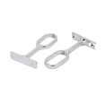 thumbnail image 2 of Wardrobe Cupboard Clothes Hanging Oval Pipe Rail Supports Silver Tone 2pcs, 2 of 2