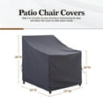 thumbnail image 4 of WJ-X3 Waterproof Patio Outdoor Lounge Chair Covers, 33"W x 35"D x 36"H, Gray, 4 of 8