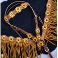thumbnail image 2 of Showman Sunflower Overlay Browband Headstall & Breast Collar Set w/ Fringe, 2 of 4