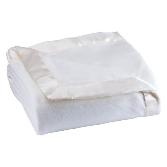 GpLuMy Fleece Blanket, Full/Queen, or King Size – 100% Polyester Lightweight Fabric and Cozy Binding Edges in Tightly Folding Travel Blanket, White