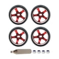 thumbnail image 2 of DOMELAY 4Pcs Wheel Rims Replace Modification Sturdy 25mm Premium Aluminum Alloy Rims for Red, 2 of 8