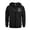 Black, variant on Men's Letter Print Zip Up Hoodie with Arm Pocket, Casual Cardigan Sweatshirt, Large Size Fleece Jacket with Motivational Quote for Gym, Christmas, Daily Wear,Black,L