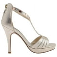 thumbnail image 2 of Dyeables Riley Women's Champagne Shimmer Platform Sandals 5.5 M, 2 of 6