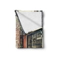 thumbnail image 2 of Europe Soft Flannel Fleece Blanket, Picture of an Old Town at Sunset with Retro Vintage Effect Nostalgia Touristic City, Cozy Plush for Indoor and Outdoor Use, 50" x 70", Multicolor, by Ambesonne, 2 of 6