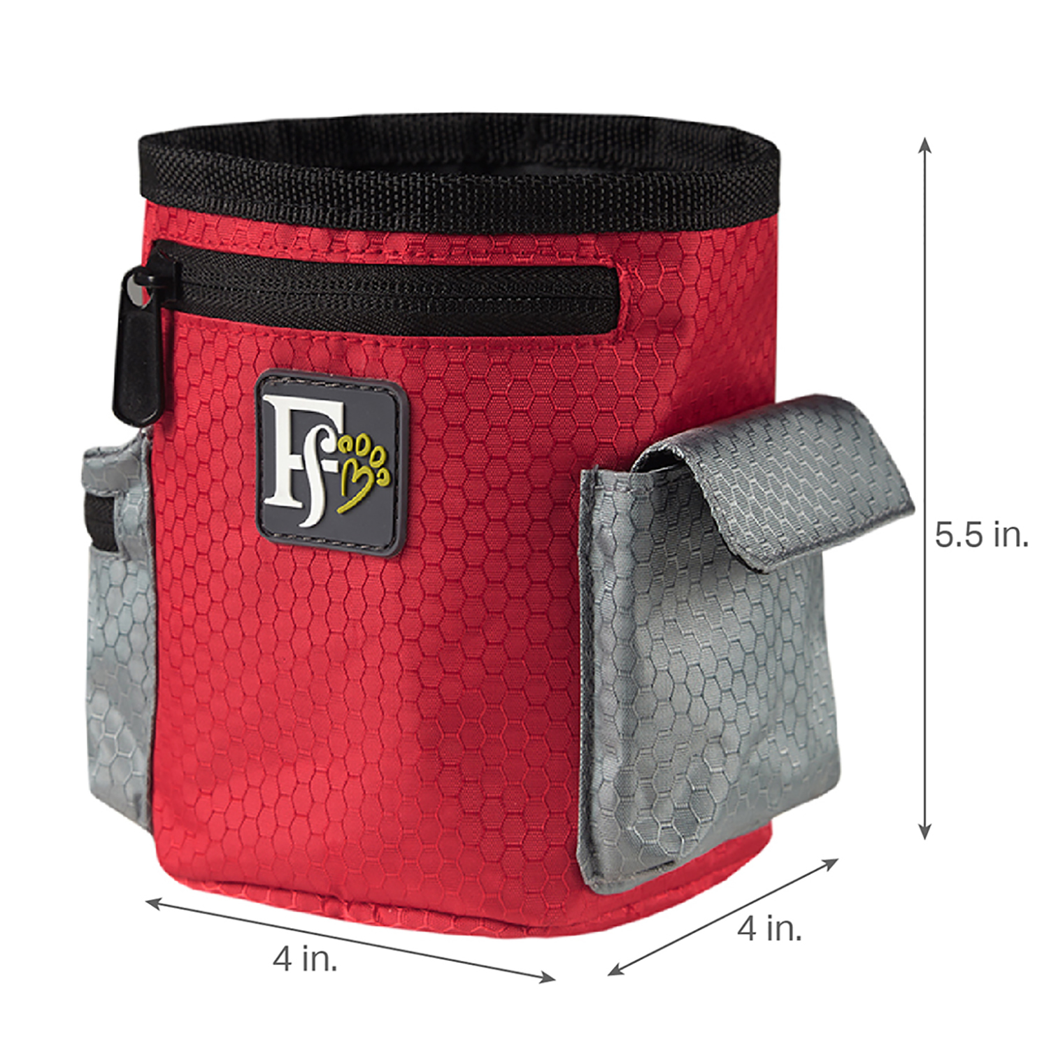 Pefilos 5.5" Pet Training Hands-Free Snack Bag(No Snacks), Training Bag for Kibbles Toys with Poop Bag Dispenser, Red Pefilos 5.5" Pet Training Hands-Free Snack Bag(No Snacks), Training Bag for Kibbles Toys with Poop Bag Dispenser, Red