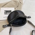thumbnail image 3 of Bolsa Riñonera multibolsillos Casual PU cuero pecho suave para fiesta (negro), 3 of 9