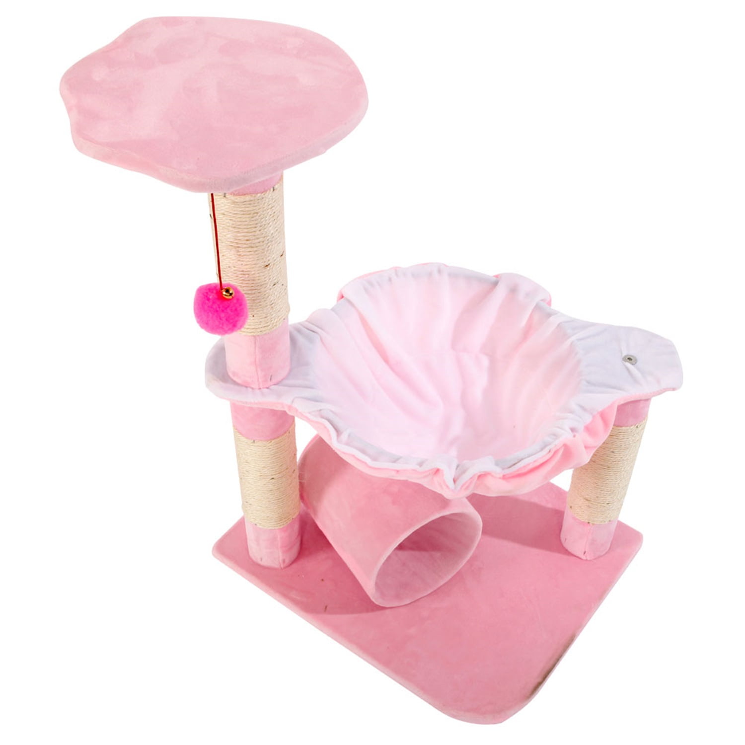 Pefilos 28" Cat Tree Houses for Indoor Cats Stable Cute Sisal Cat Condo