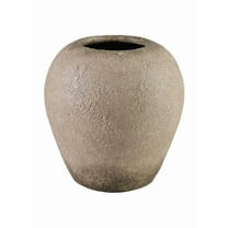 Serene Spaces Living Caldera Rustic Ceramic Vase, 11" Diameter & 11" Tall