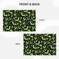 thumbnail image 4 of Placemats Set of 4 / 6, green bats Halloween black cool Placemats for Dining Table Indoor/Outdoors Heat Resistant Washable Placemats 18" x 12", 4 of 8