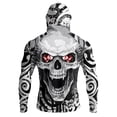 thumbnail image 4 of UPF 50+ Fishing Shirts for Men 3d Skull Motorcycle Riding Balaclava Hooded Tee with Face Cover for Outdoor Hiking, Swimming and Running, 4 of 7