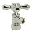 thumbnail image 2 of Westbrass 15" Bendable Corrugated Faucet and Toilet Supply Kit with Cross Handle Angle Stop, Polished Nickel, 2 of 8