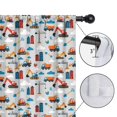 thumbnail image 4 of Blackout Kids Curtains,Cartoon Construction Vehicles Buildings Gray Pattern Childrens Insulated Curtains Set Of 2,Bedroom Essentials,Toddler Room Decor 42"x54", 4 of 5