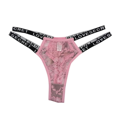 

Fsqjgq Women Panties Underwear Womens Lace Thongs Panties Underwear Low Rise T Back Underpants Plus Size Underwear for Women 3X Women Underwear Lace Pink L