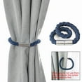 thumbnail image 6 of Uxcell 21.7'' Magnetic Window Curtain Tieback Buckle Clips Holders Polyester Navy Blue 1pcs, 6 of 7