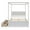 White(2 Drawers), variant on Tcbosik Full Size Canopy Bed with 2 Storage Drawers, 4-Post Wood Full Platform Bed Frame with Headboard, No Box Spring Needed (White)