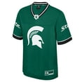 thumbnail image 2 of Men's Colosseum  Green Michigan State Spartans Nothing But The Hits Football Jersey, 2 of 3