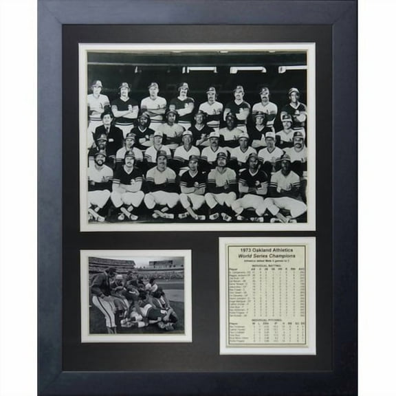 Legends Never Die 1973 Oakland Athletics World Series Champions Framed Memorabilia