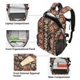 thumbnail image 5 of JIALIOU 14" Laptop Backpack Waterproof Airline Approved Stylish Casual Daypack for Travel Business College Work, Ornate Retro Floral, 5 of 8